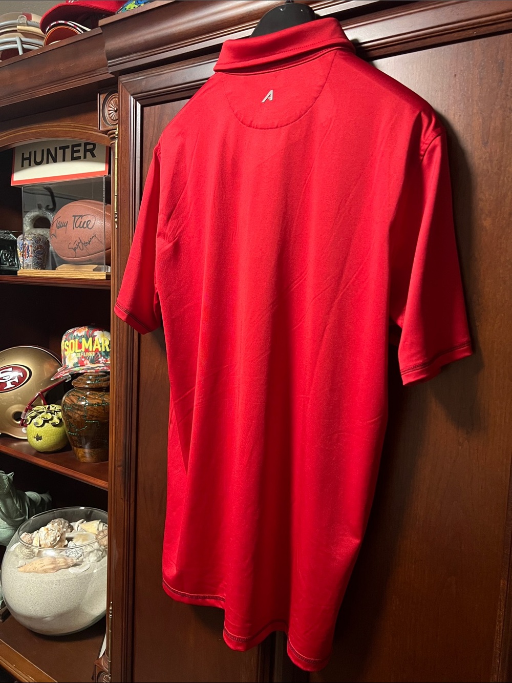 Brand New NFL SF 49ers Team Antigua Red Sportswear Polo with Embroidered SF Logo - Picture 15 of 15